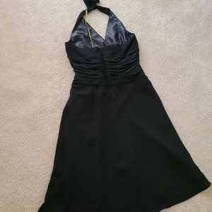 Jones New York, black halter dress, size 10.